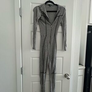 Fashion Nova Gray Jumpsuit